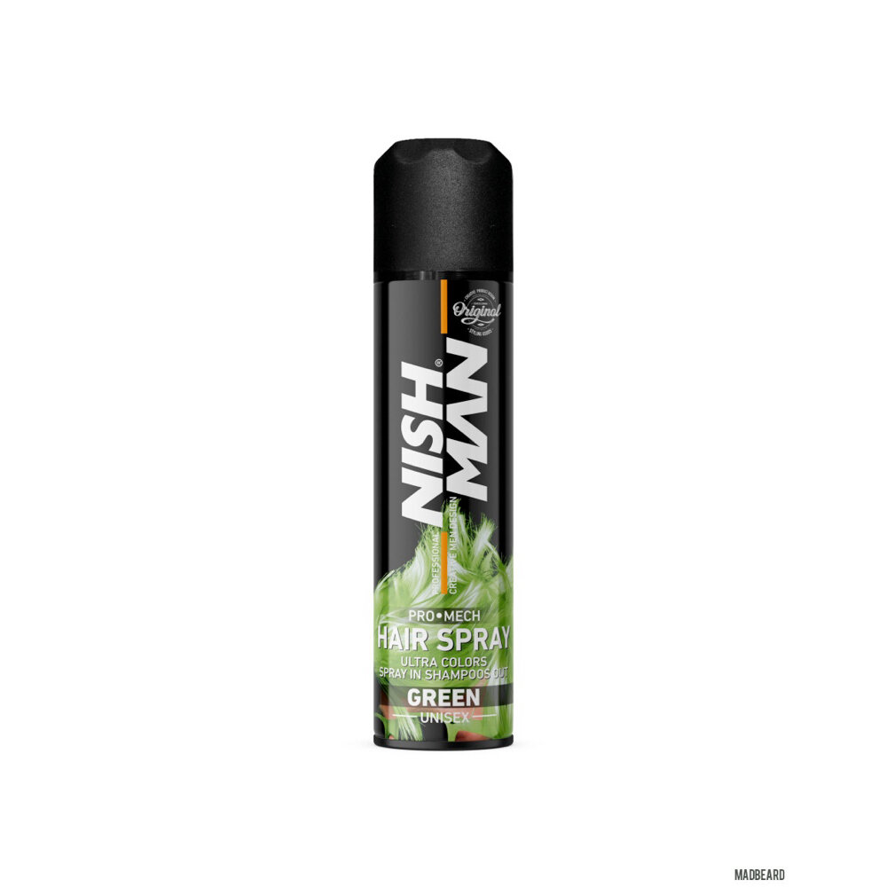 Цветной спрей для волос NISHMAN HAIR COLORING MECH SPRAY - GREEN (зеленый), 150 мл