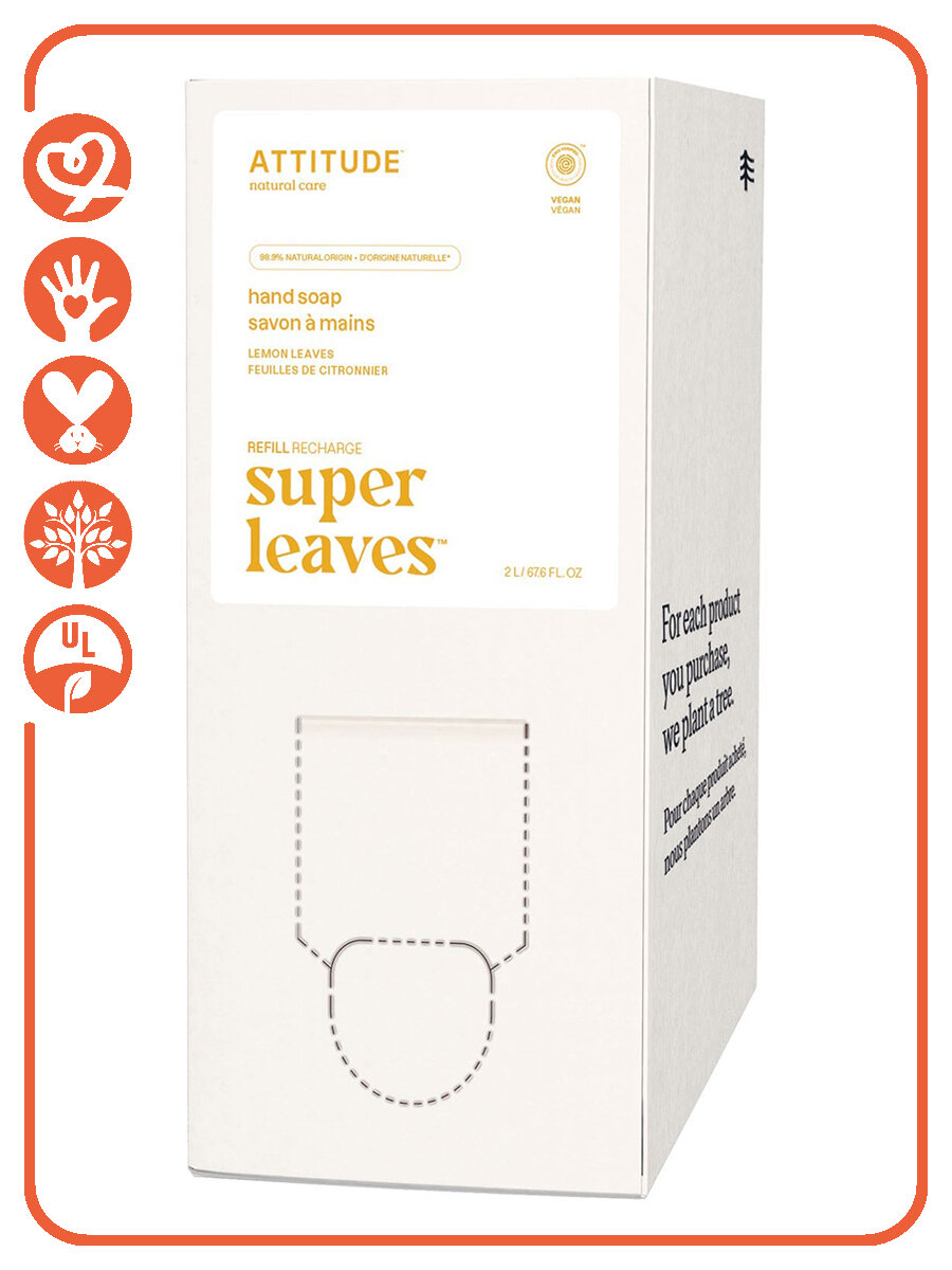 Attitude Экологическое жидкое мыло Листья Лимона Гипоаллергенное 2 л