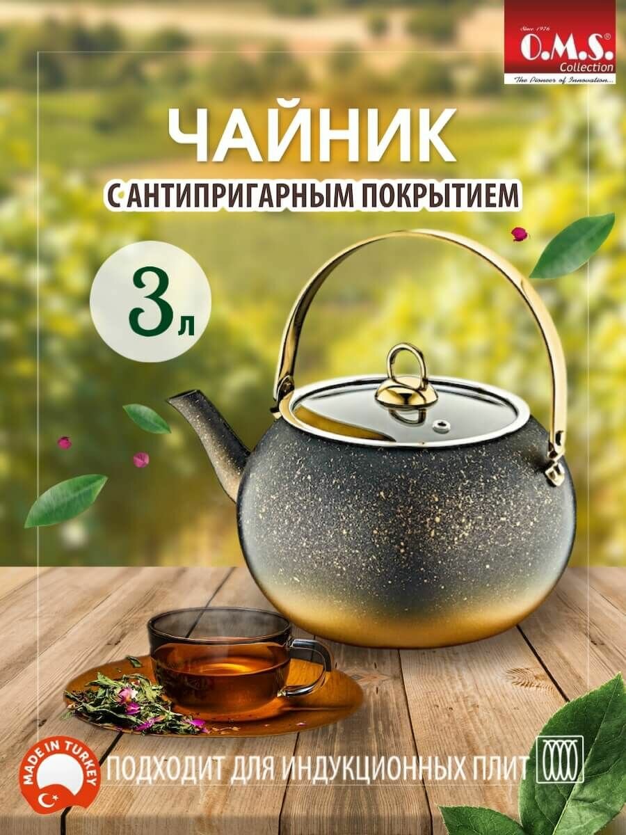 Чайник O.M.S. Collection 3 л для всех видов плит, индукция