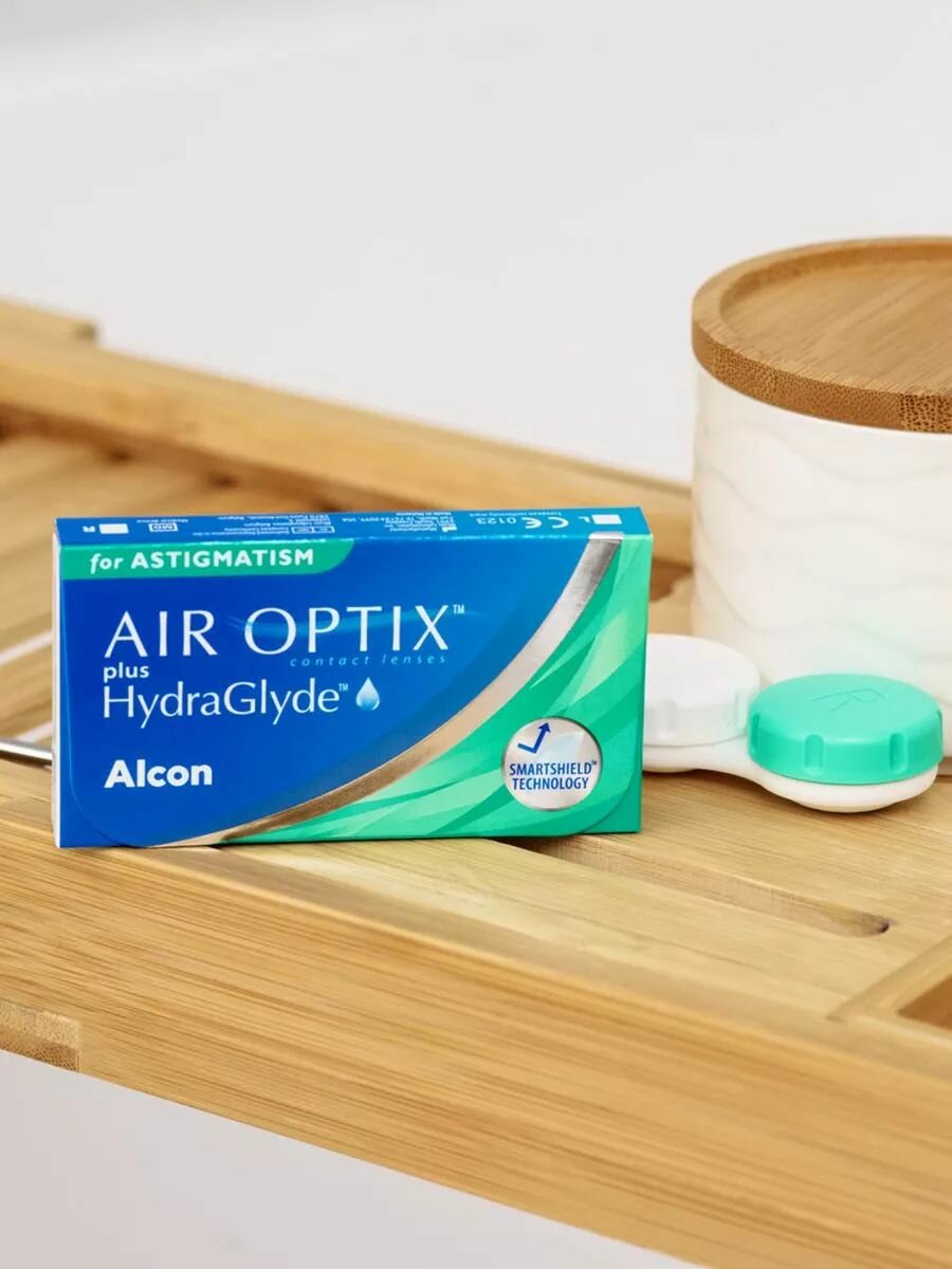 Изображение Астигматические линзы -5.00/ -1.75/ 170/ 3 шт, Alcon, Air Optix Plus Hydraglyde for Astigmatism