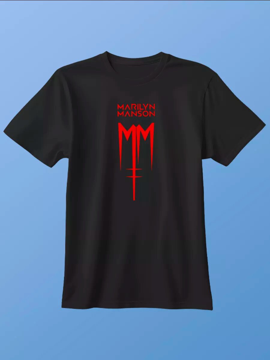 Футболка с надписью marilyn manson