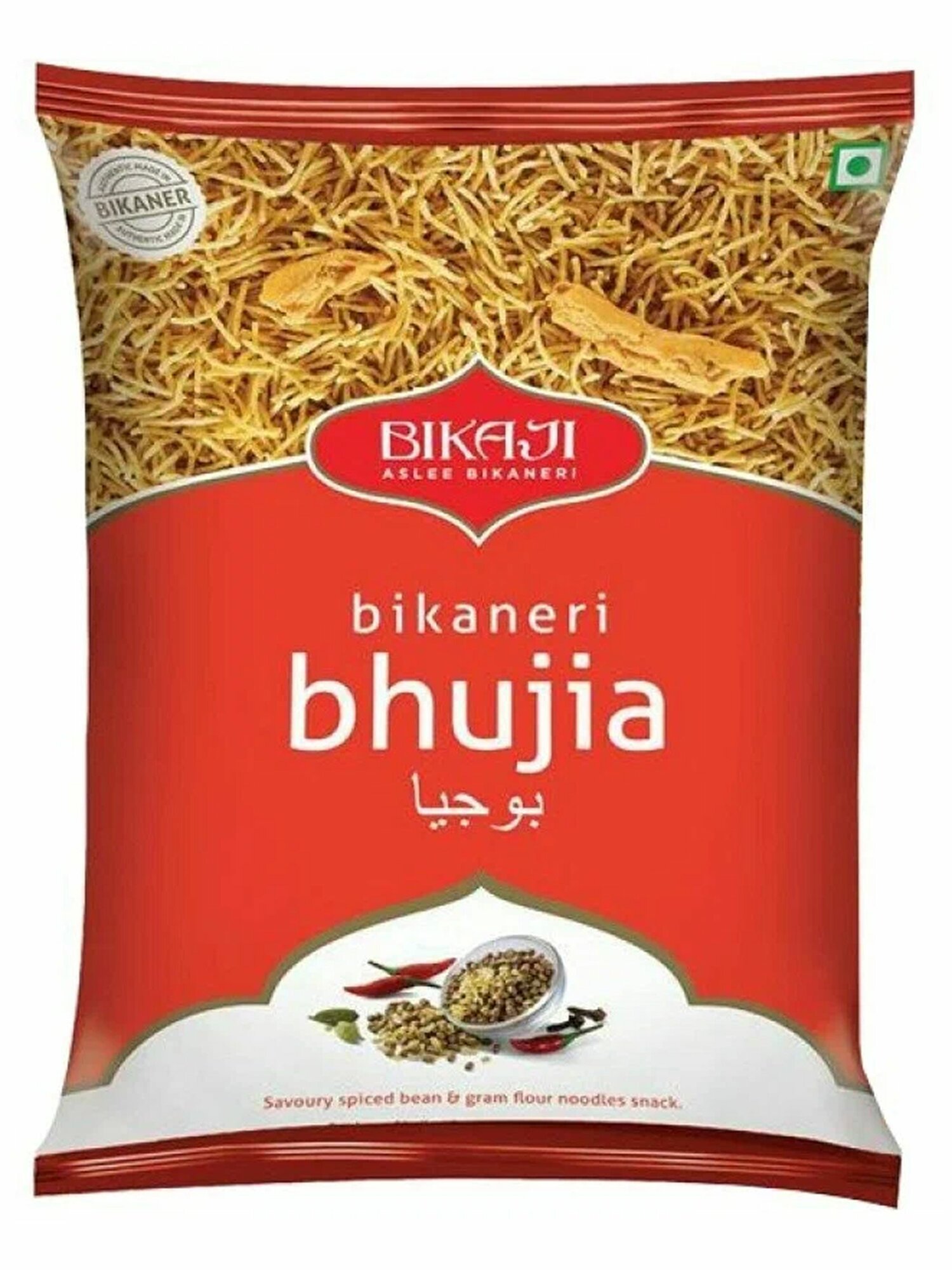 Закуска индийская Bikaji Биканери Бхуджия, хрустящие пряные снеки, Bikaneri Bhujia, 200 г