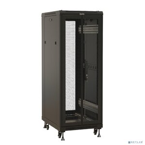 Hyperline Шкаф коммутационный Hyperline (TTBR-1868-DD-RAL9004) напольный 18U 600x800мм пер. дв. перфор.2ств. задн. дв. перфор.2-хст. 800кг черный 710мм 988мм IP20 сталь