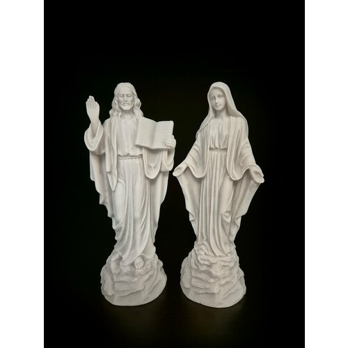 Статуэтки набор Дева Мария и Иисус, 18см, мрамор