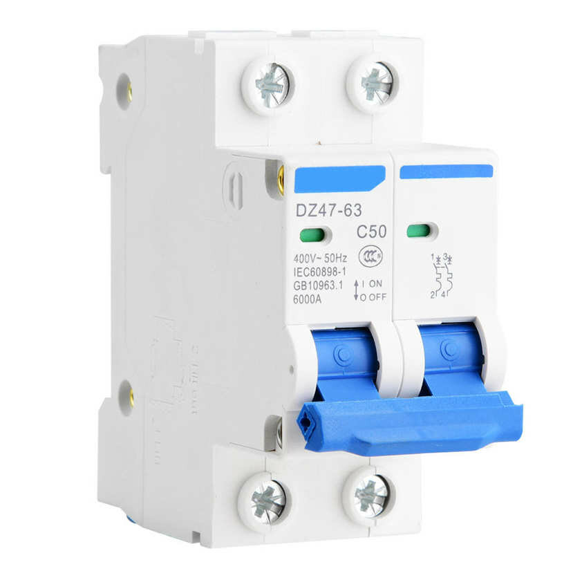 Миниатюрный воздушный автоматический выключатель DZ47-63 2P Homeline Breakers Другие системы постоянного тока для солнечной энергии Фотоэлектрическая система — фото 1