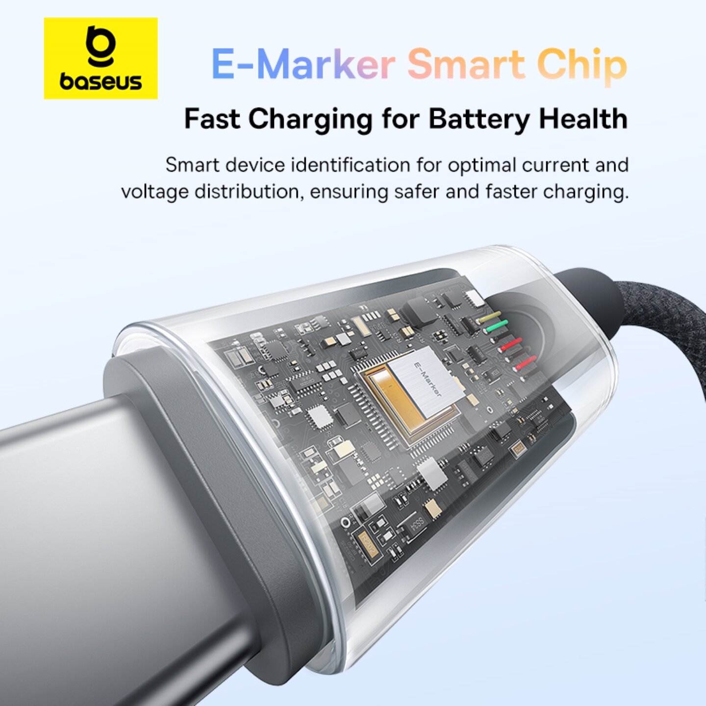 USB кабель BASEUS P10374902111-00 100W Discolor, USB-C на USB-C, быстрая зарядка, 1м — фото 1