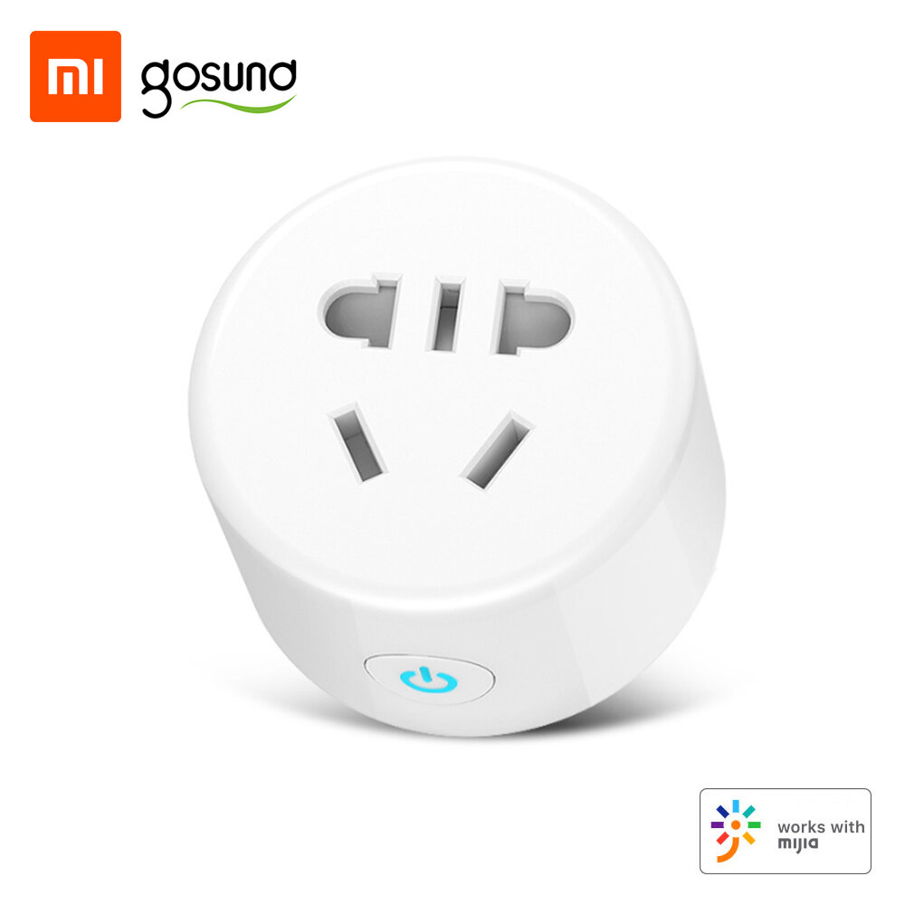 Xiaomi Youpin Xiaomi Mi Smart Socket CP1 WiFi Версия Timing APP Пульт дистанционного управления Одна кнопка Переключатель Круглый зарядный преобразователь AU Plug 110-240 В 2200 Вт