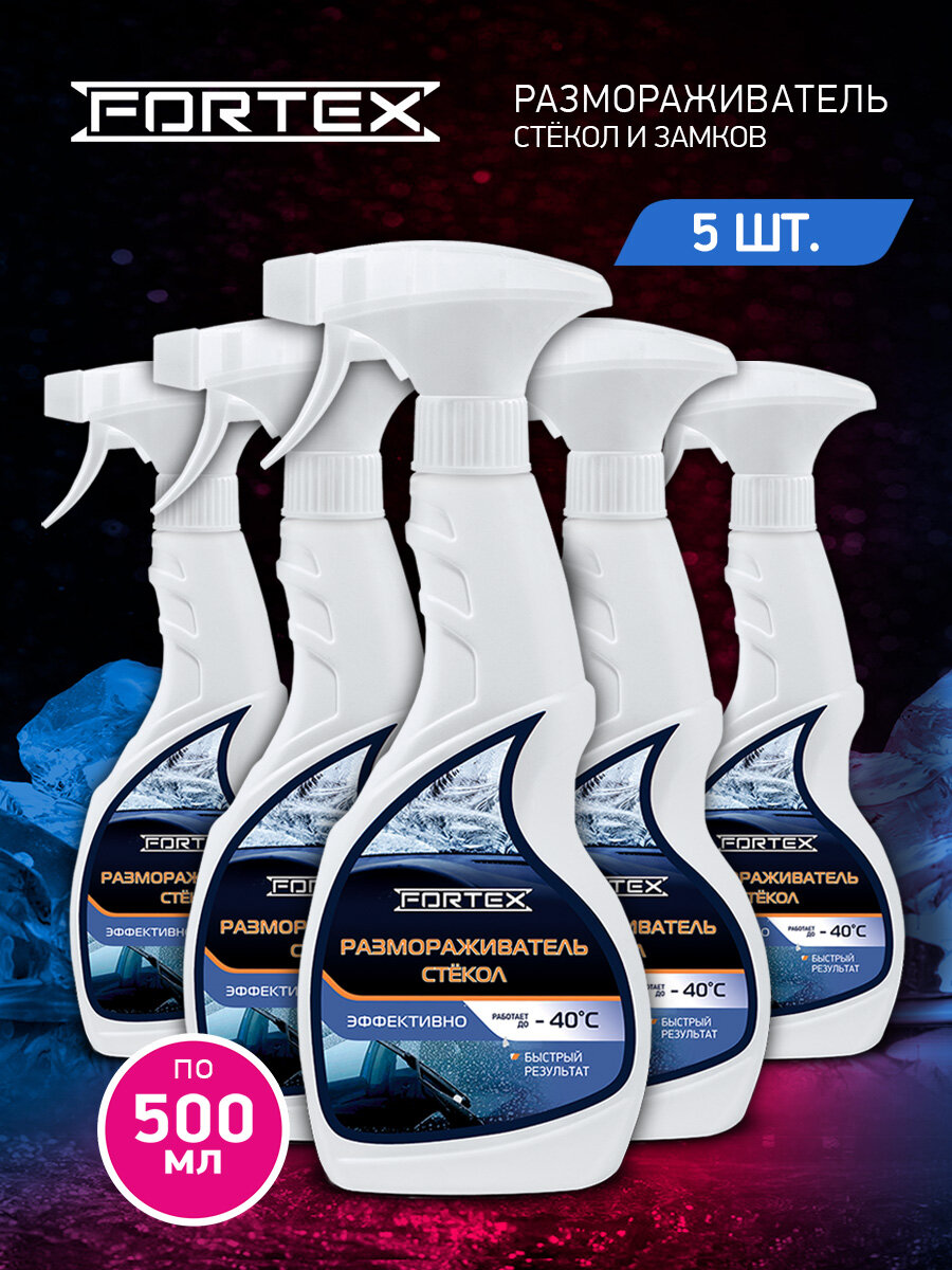 Размораживатель стекол и замков Fortex, для автомобиля, 5 шт, FC.1101.5