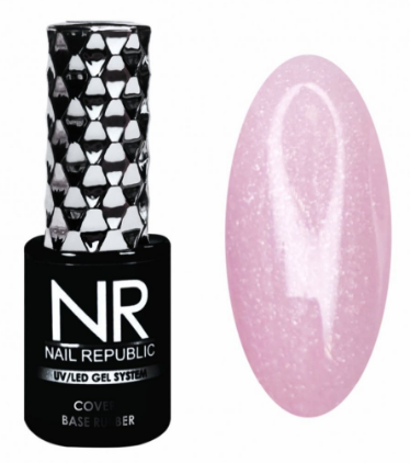 NAIL REPUBLIC, Камуфлирующая база с шиммером №013, 10 мл