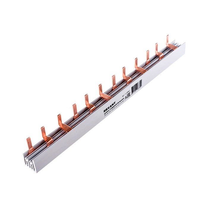 Шина соединительная Rexant 3П, 63А, PIN (штырь), 12 модулей, 22см
