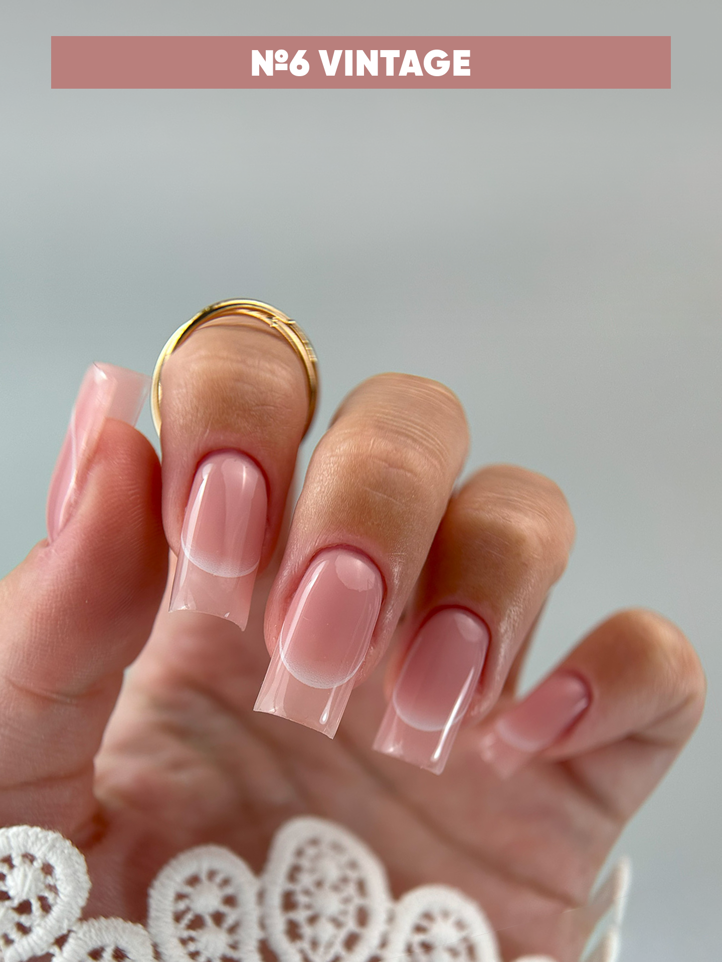 Камуфлирующая база для ногтей Outfit №6 от Patrisa Nail, Vintage, пудрово-розовый, 8 мл — фото 1