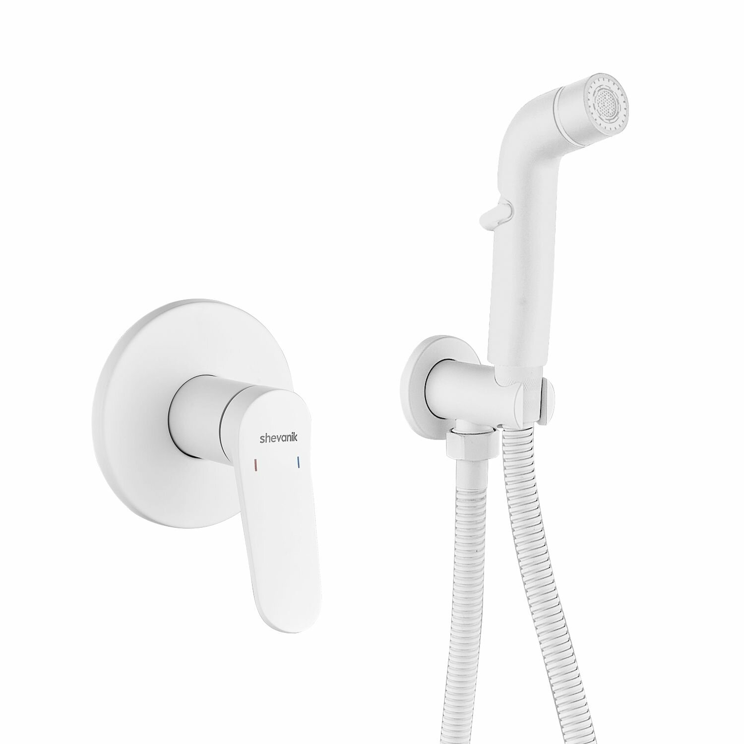 Гигиенический душ со смесителем для унитаза белый