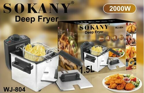 Фритюрница электрическая 1,5 л Sokany wj-804