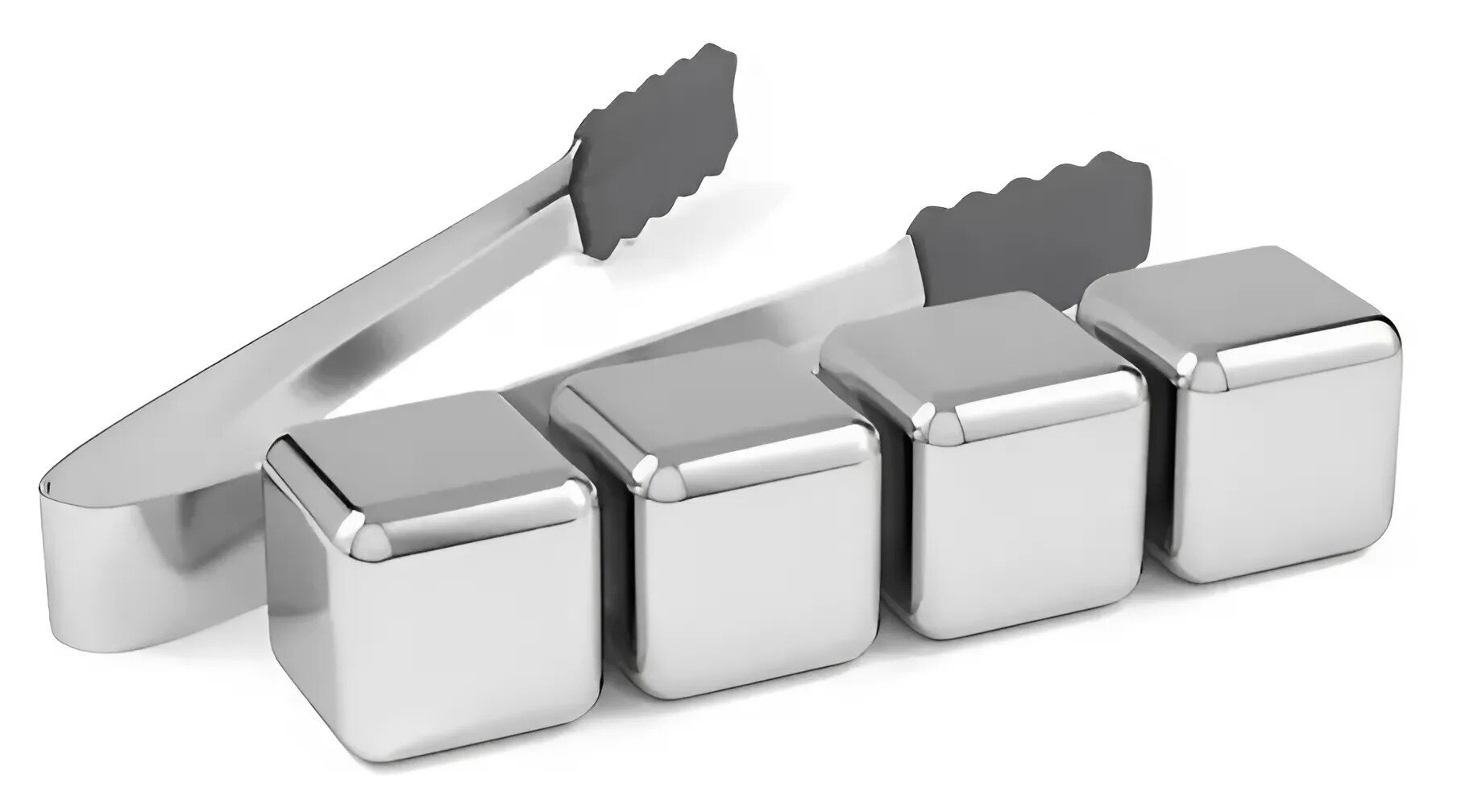 Охлаждающие кубики для виски Circle Joy Chilling Ice Cubes серебристые