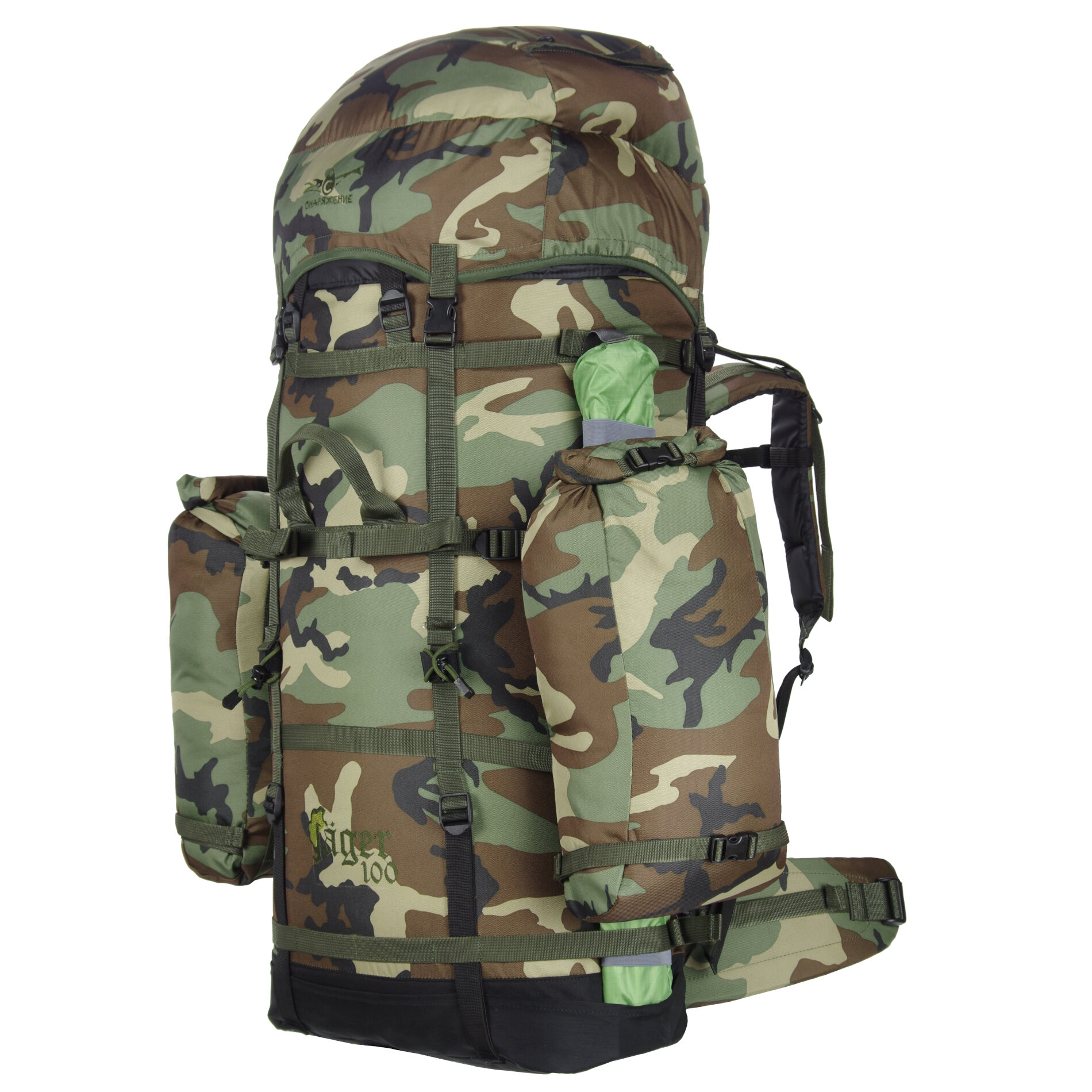 Рюкзак туристический егерь 100 + 18 Хаки Снаряжение — фото 1