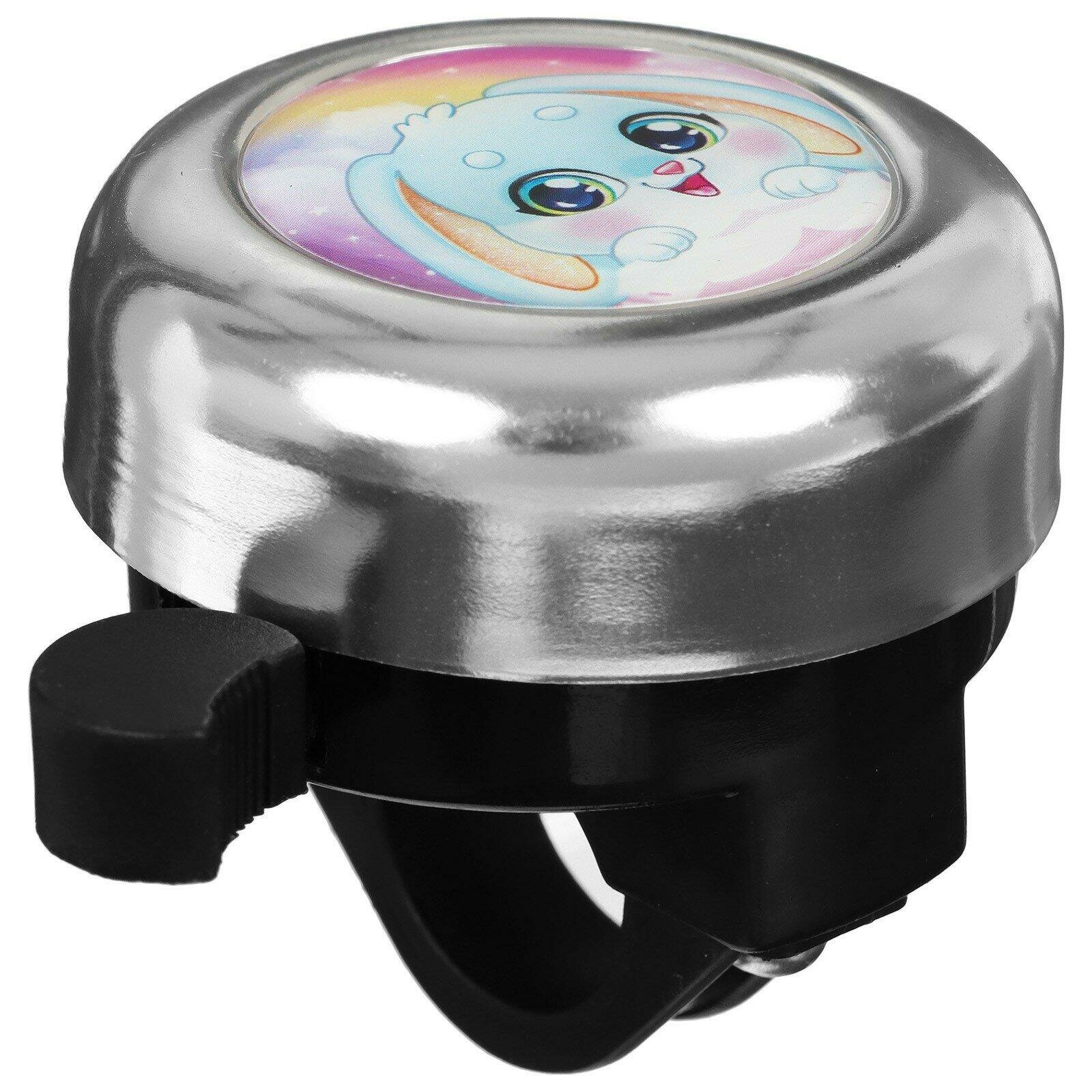 Звонок механический Dream Bike "Be yourself" на руль серебристый