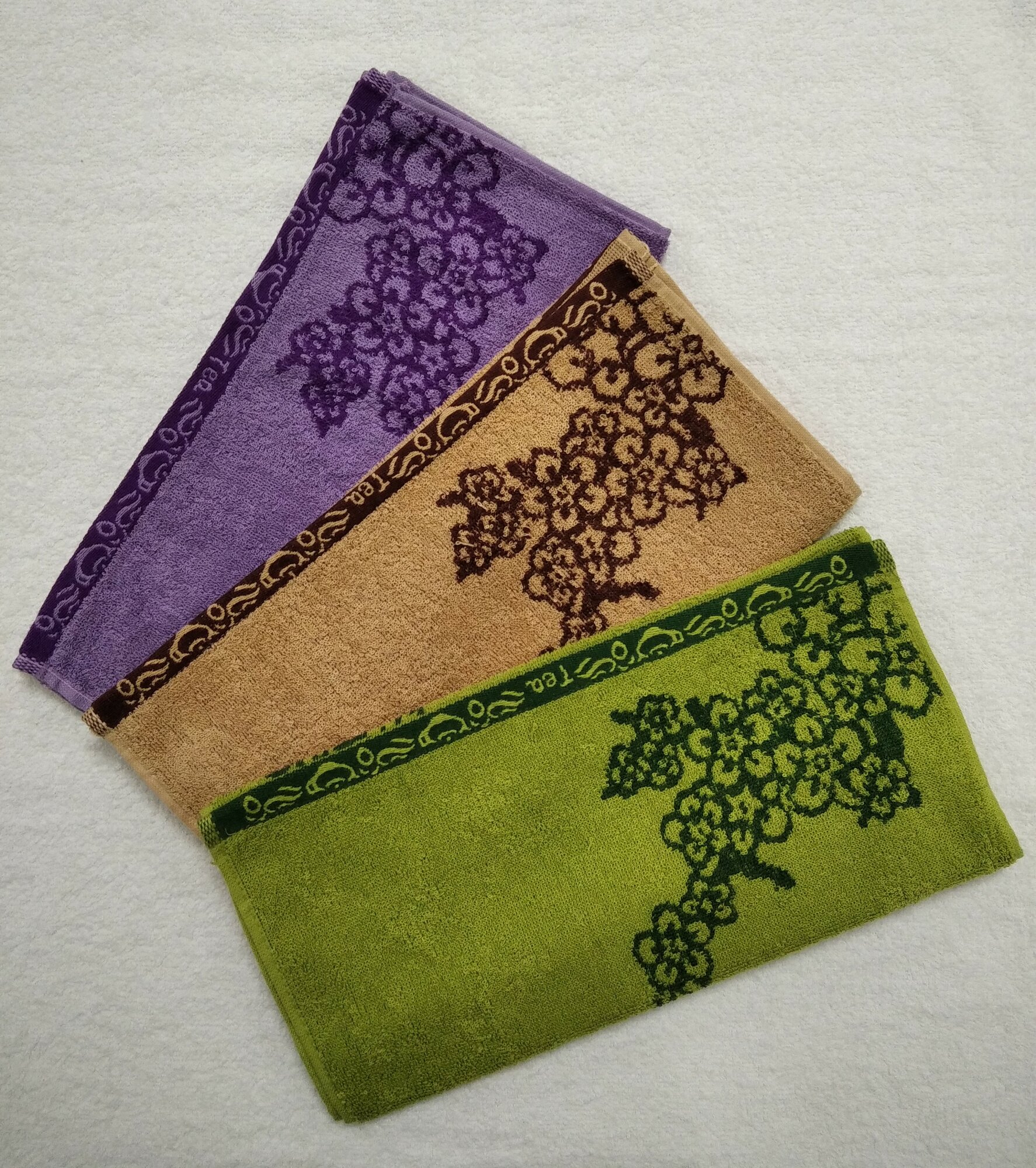 Набор полотенец SUNVIM 3шт 34*68 кухонный махровый 100% хлопок