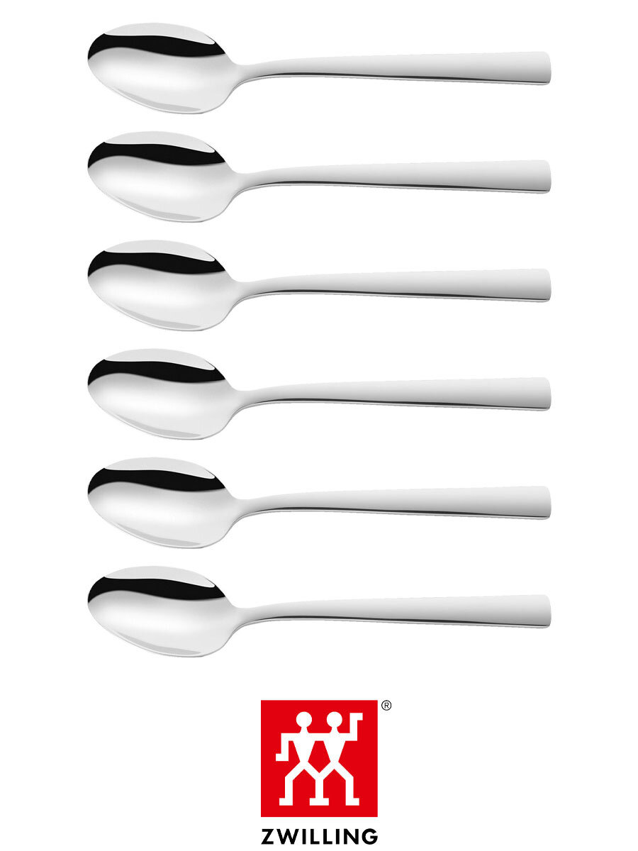 Набор кофейных ложек Dinner Zwilling, серебристый, нержавеющая сталь 18/10