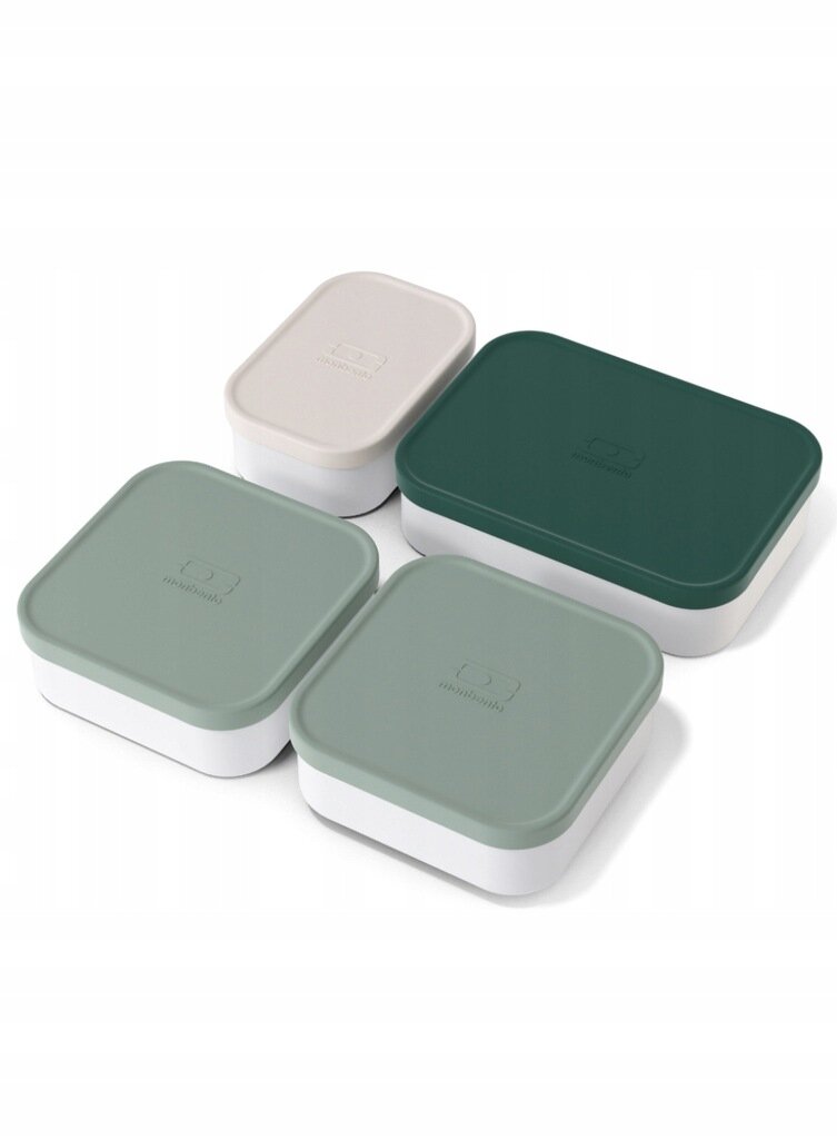 Набор из 4 оригинальных контейнеров для ланч-боксов Monbento Extra - green