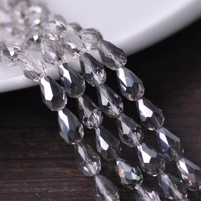 5x3 мм 7x5 мм 12x8 мм 15x10 мм 18x12 мм бусины в форме слезы грушевидной формы с граненым покрытием из хрустального стекла