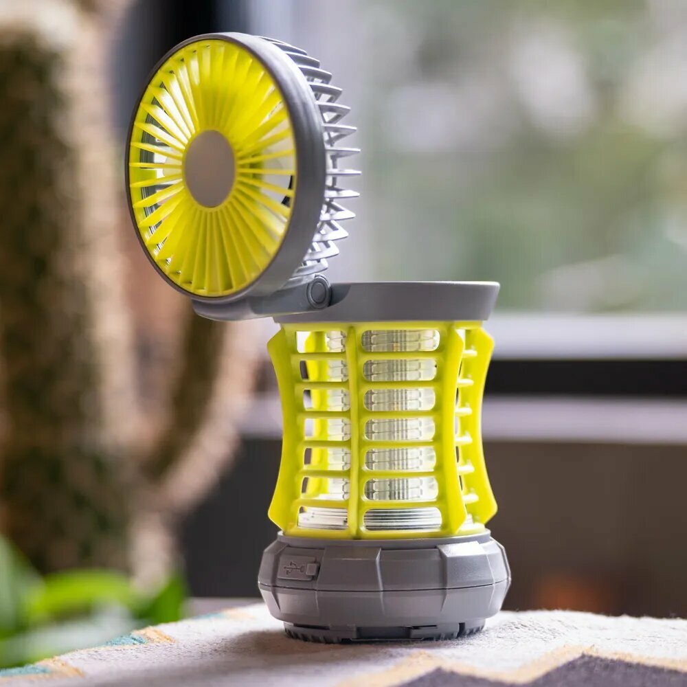 Антимоскитная переносная лампа-вентилятор 