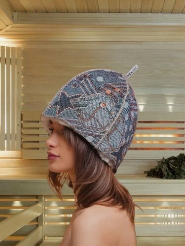 Изображение товара Шапка для бани и сауны из овчины