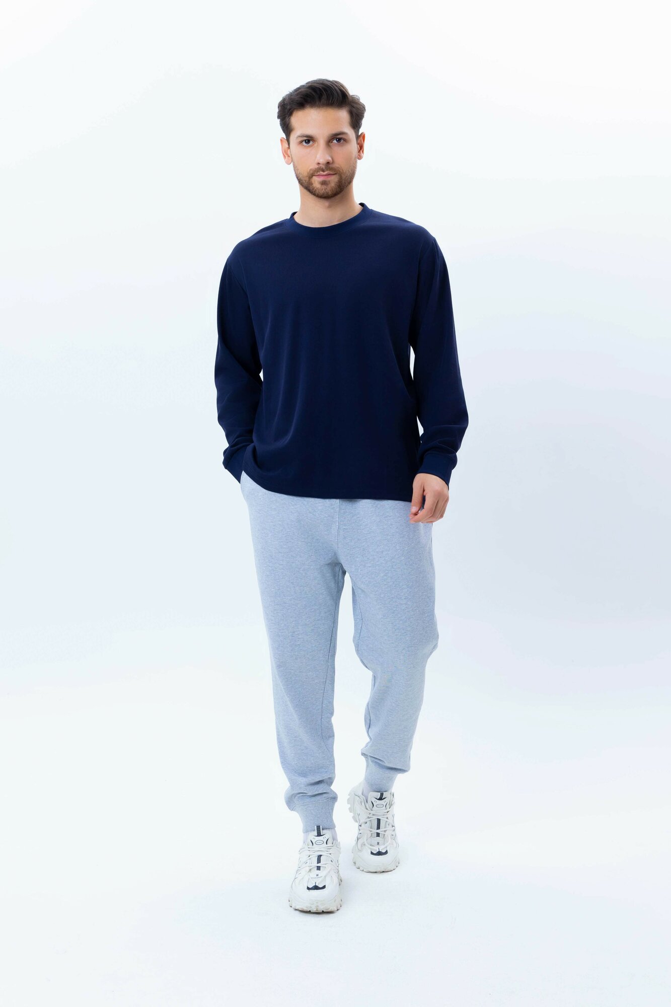 Футболка спортивная TERRA PRO лонгслив, размер L, navy — фото 1