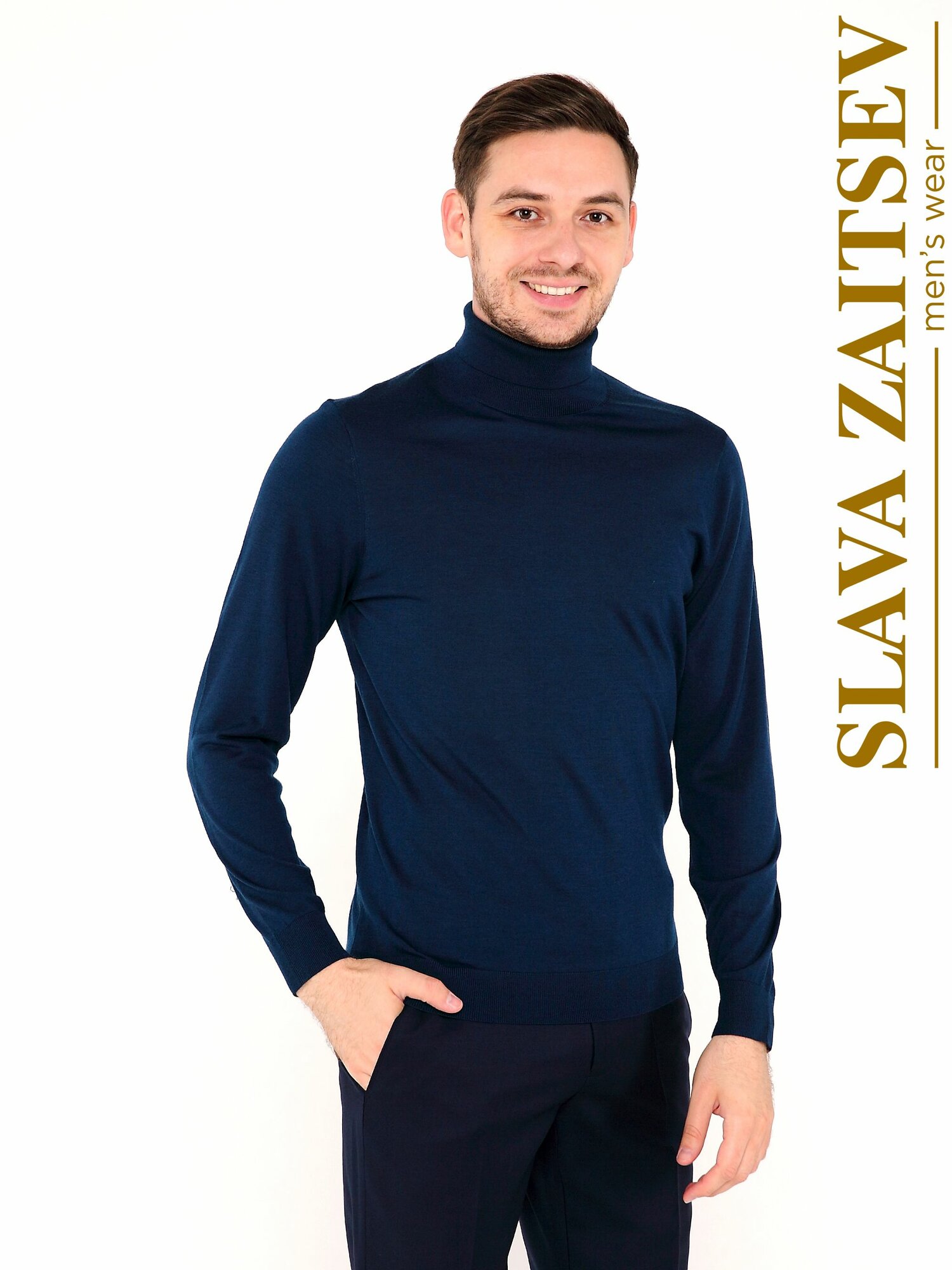 Водолазка Slava Zaitsev, размер L, синий