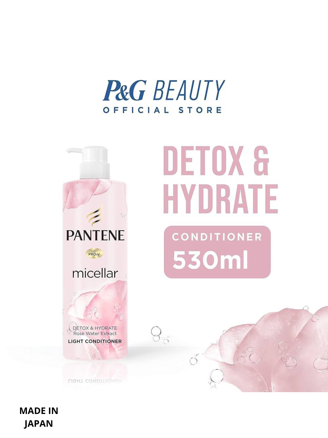 Мицеллярный шампунь и кондиционер-Pantene Pro-V Micellar Detox, Made in Japan. 530 мл
