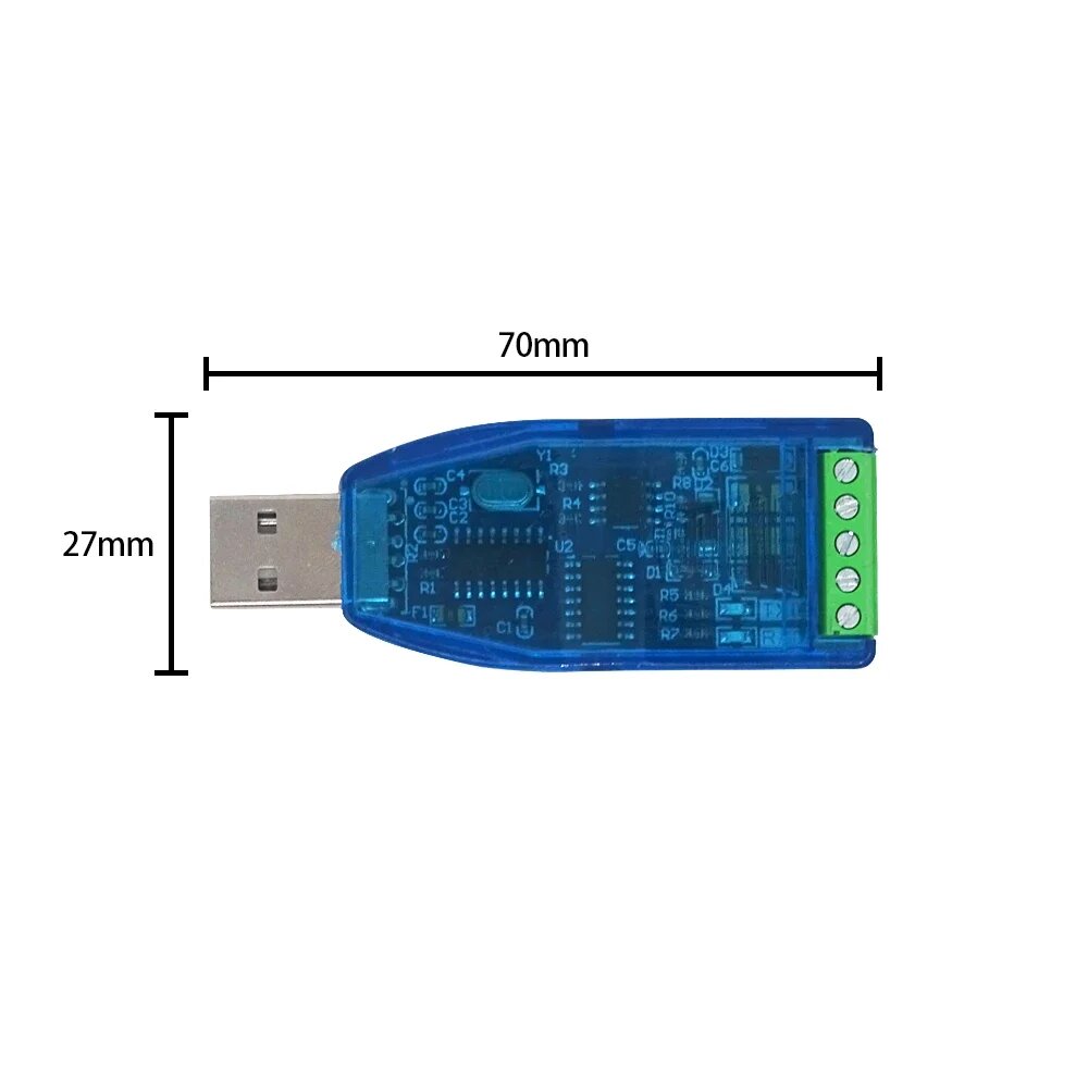 Промышленный преобразователь USB в RS232 RS485, USB To RS485 (CH340)