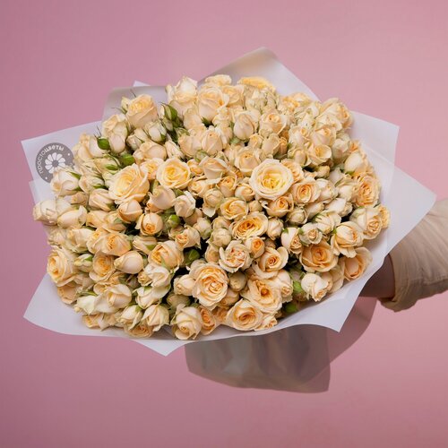 Изображение товара Букет Роза кустовая "Солинеро" 15 шт Высота 60 см в коробке и аквабоксе от "Простоцветы"