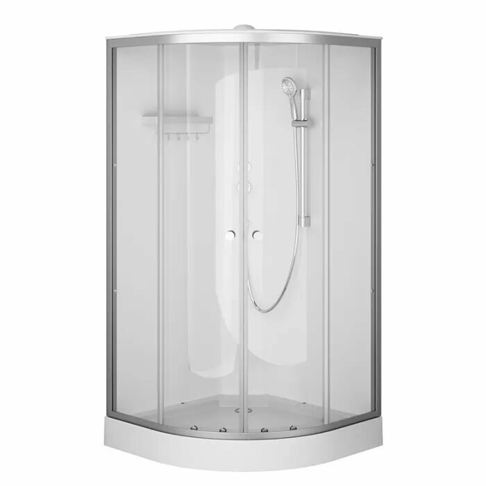 Душевая кабина AM.PM X-Joy W94C-401-100MT 100х100 см низкий поддон матовый хром