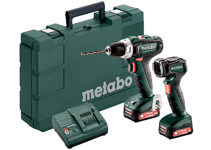 Аккумуляторная дрель-шуруповерт Metabo Set PowerMaxx BS 12 (601036900)