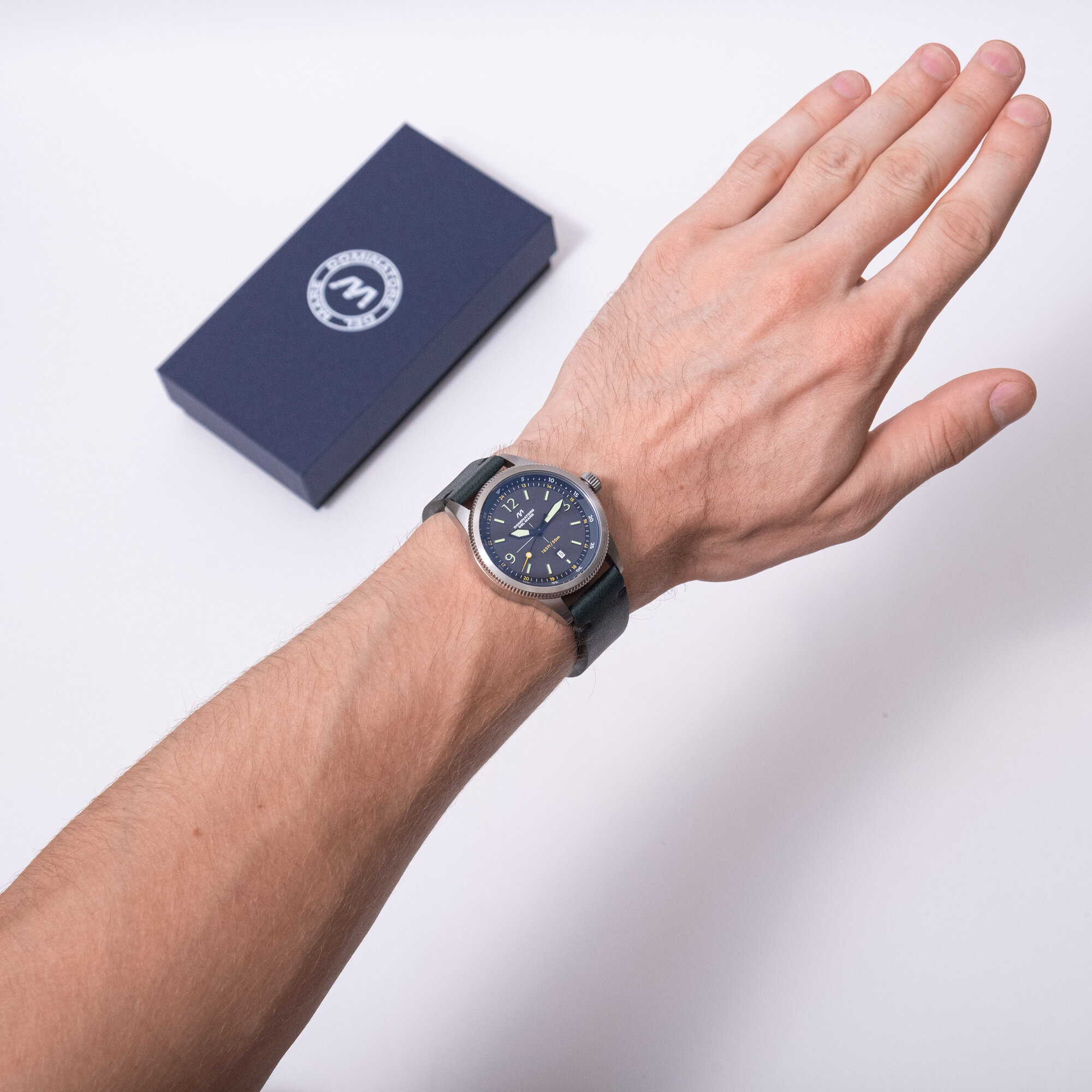 Наручные часы, зеленый, серый — фото 1