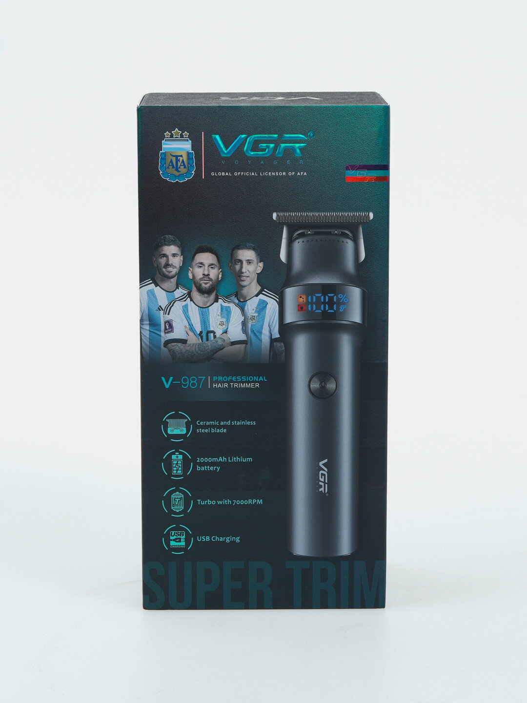 Машинка для стрижки VGR V-987, питание от USB, нержавеющая сталь — фото 1