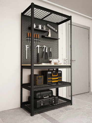 Изображение товара BOREX Верстак-стеллаж 1000х500х2000 для гаража, для мастерской BOREX_VERSTAK_1000