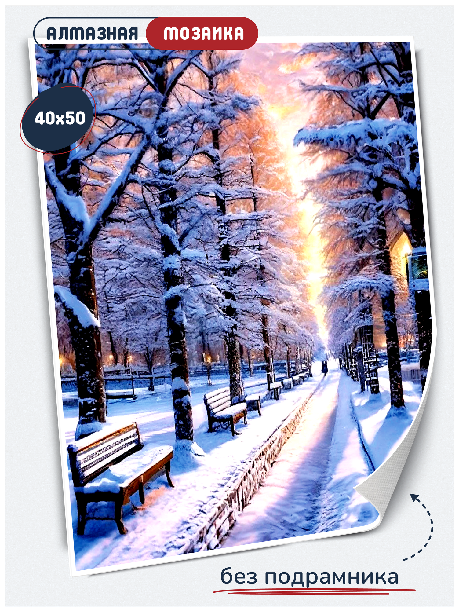 Алмазная мозаика без подрамника 
