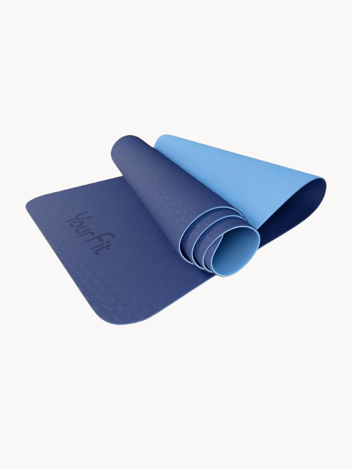 Коврик для фитнеса и йоги YourFit, синий