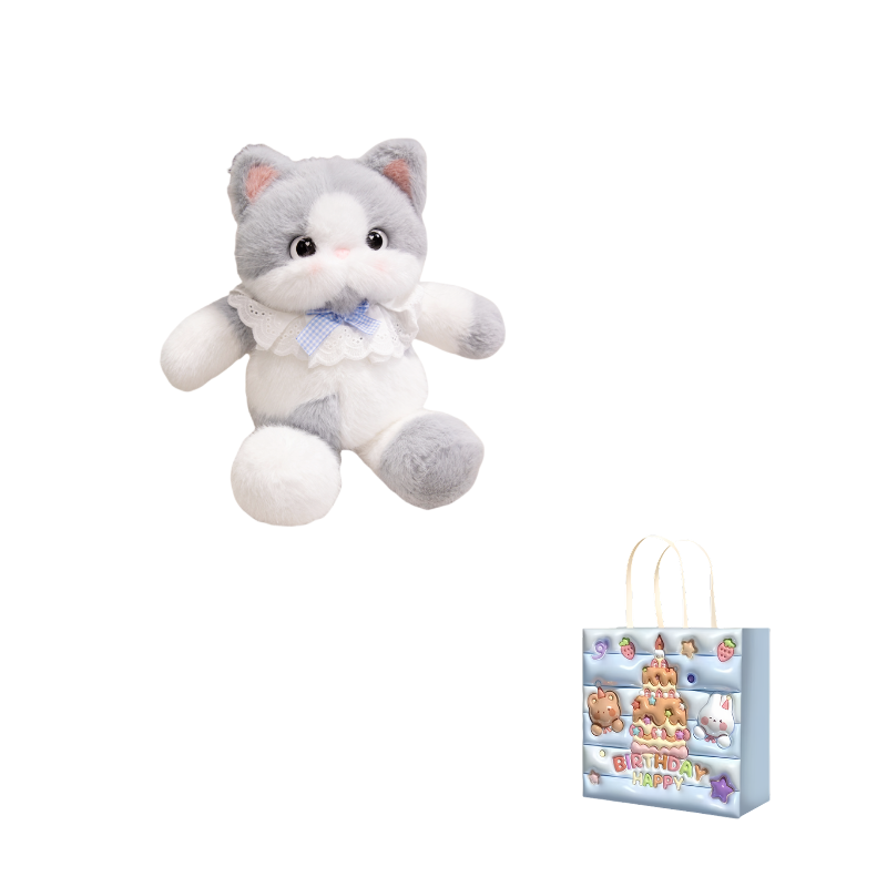 Плюшевые игрушки унисекс CHUNTUSHU 1433327237, 46CM EU, Gray White Three Flowers Cat