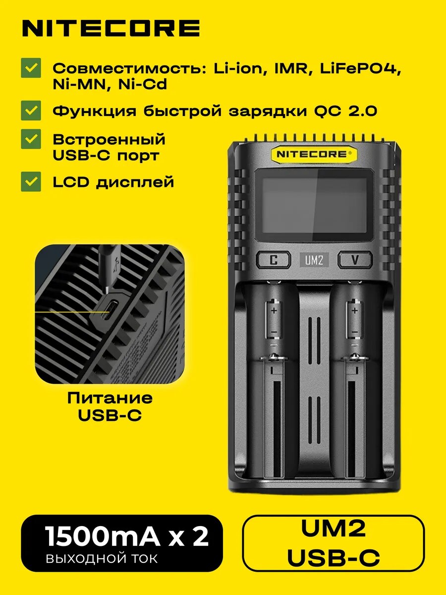 18264 Зарядное устройство для батареек 18650