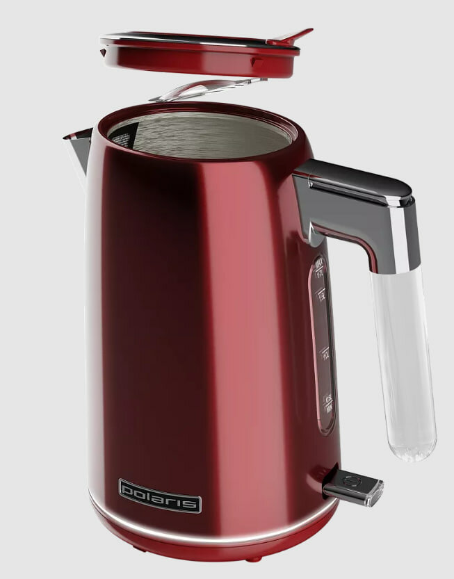 Чайник Polaris PWK1746CA water way pro красный,1850Вт, 1,7л, нерж