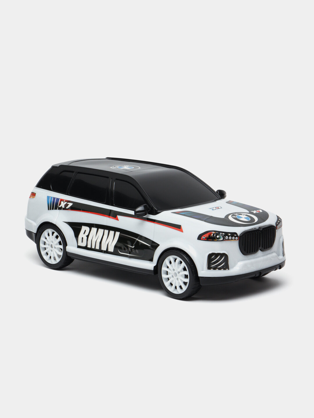 Игрушечная машинка BMW X7, белый цвет, пластик, компактная, высота 22см, длина 50см