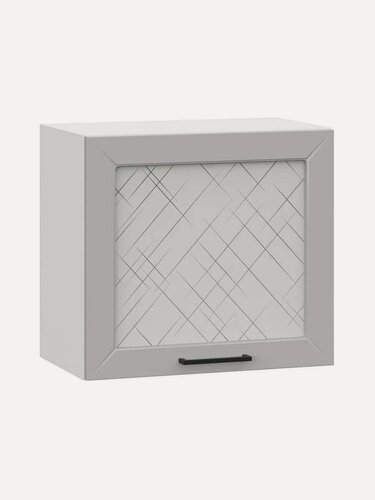 Изображение товара Кухонный модуль навесной, шкаф Сектор с полками, 50х29.6х45.6 см, Белый / Нео со стеклом