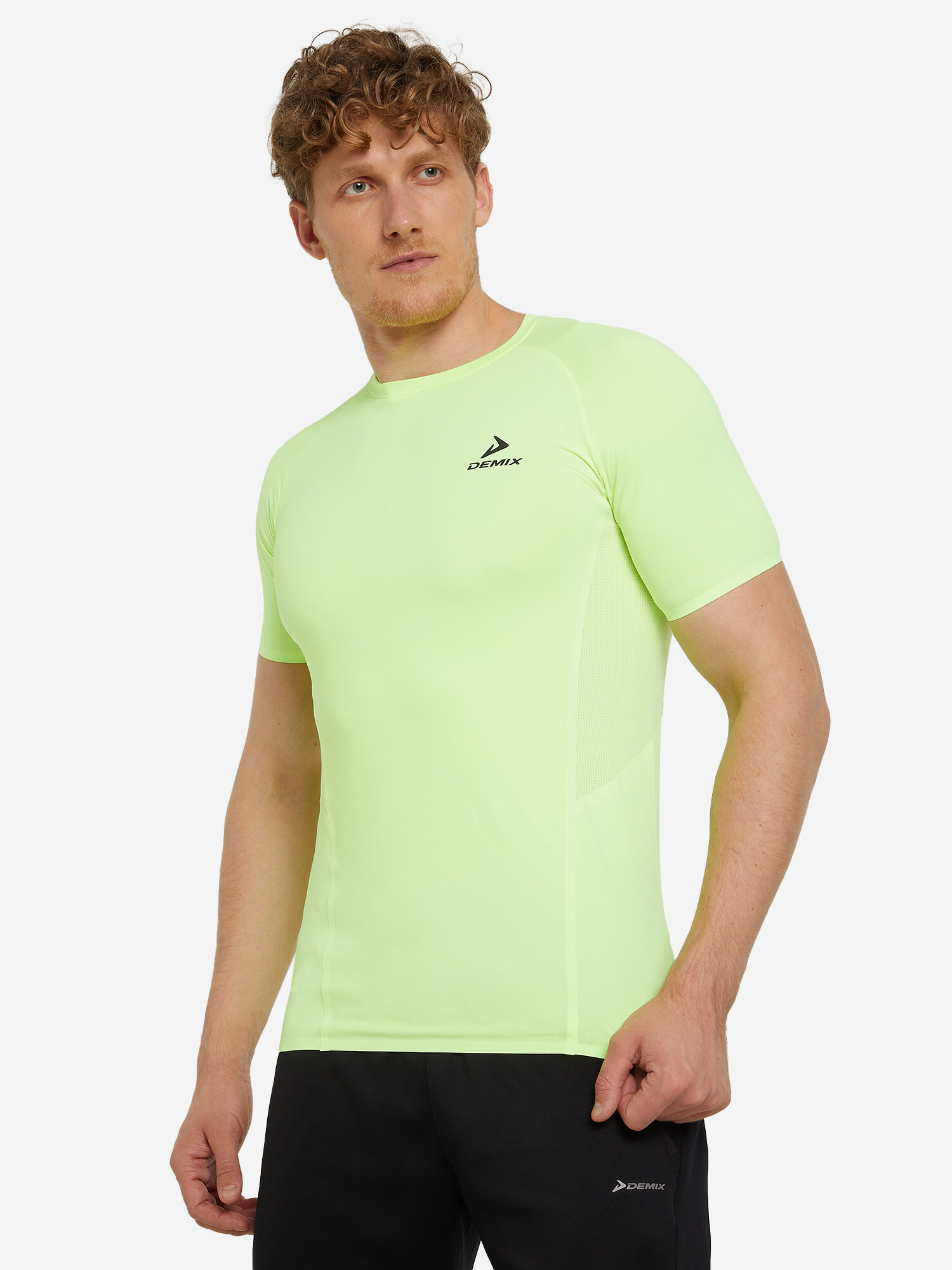 Футболка спортивная Demix M D Running Urban Pro Tee размер 46 светло-зеленый