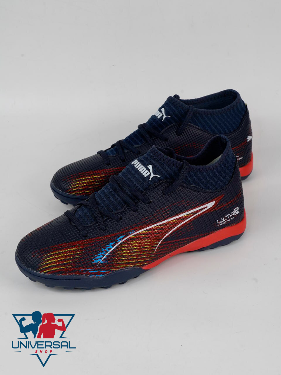 Бутсы PUMA, размер 41, черный/красный