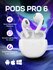 Беспроводные наушники pods Pro 6, белые, доступные и самые популя...
