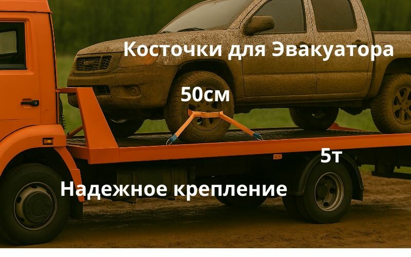 Косточка для эвакуатора — комплект перемычек (стропа 50 см, 4 шт) для ремней — фото 1