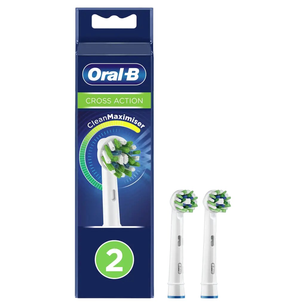 Oral-B Насадка для электрической зубной щетки CrossAction CleanMaximiser EB50BRB белые 2 шт