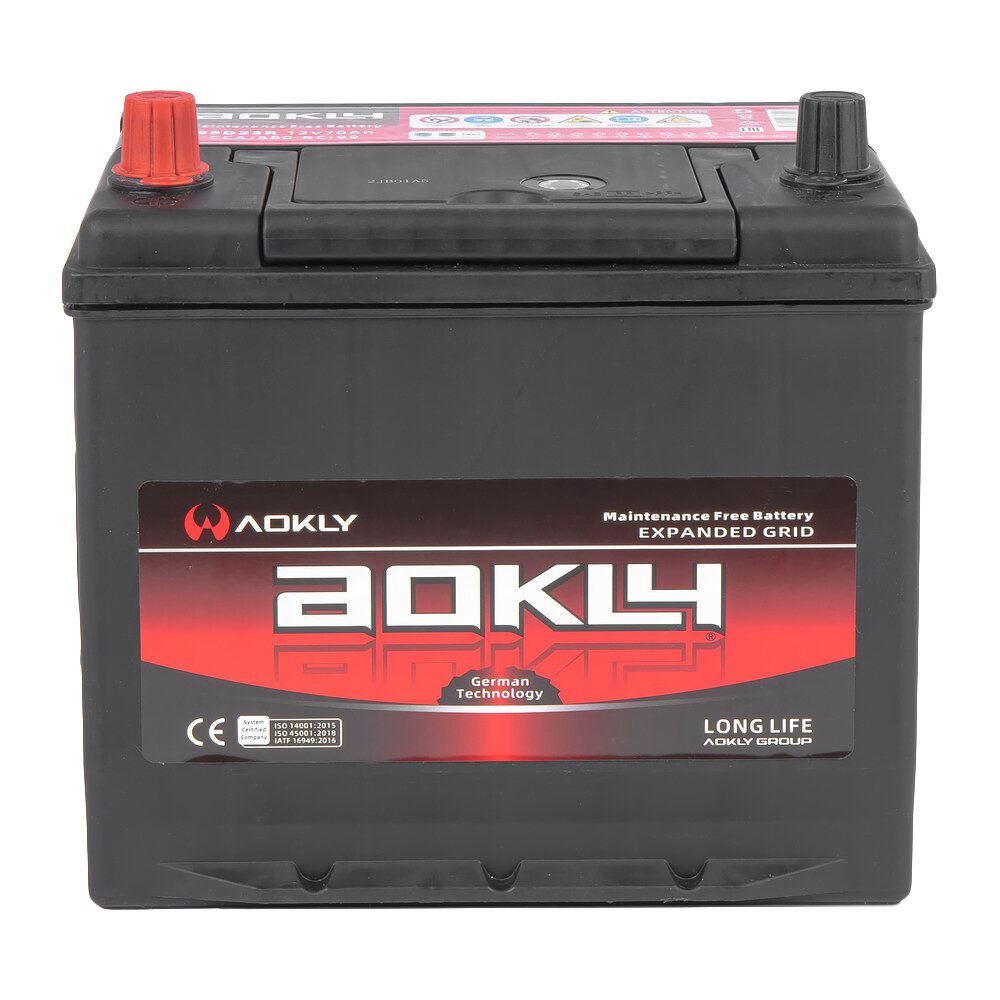 Автомобильный аккумулятор AOKLY ASIA 85D23R 70 А. ч 580А п. п. (230x175x225)