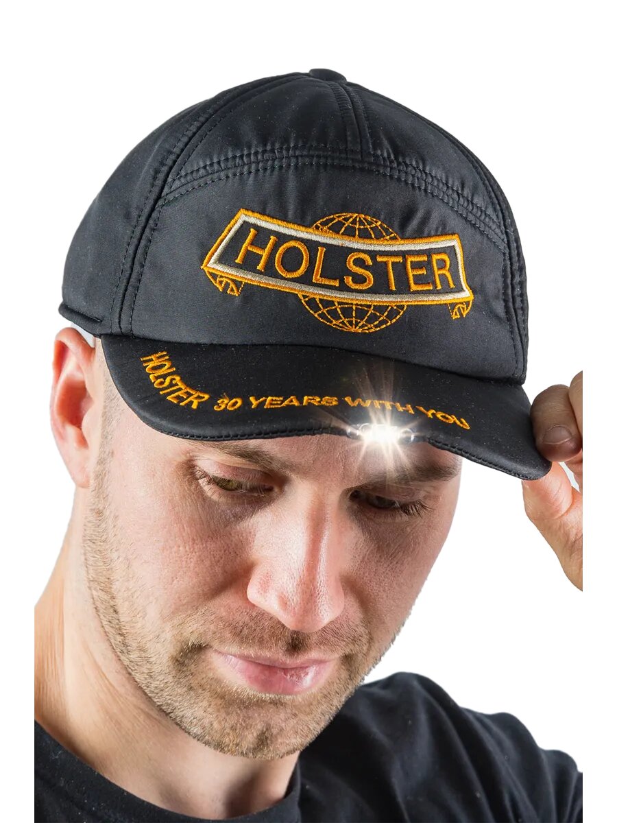 Бейсболка Holster для мужчин размер 59-60 черный/оранжевый